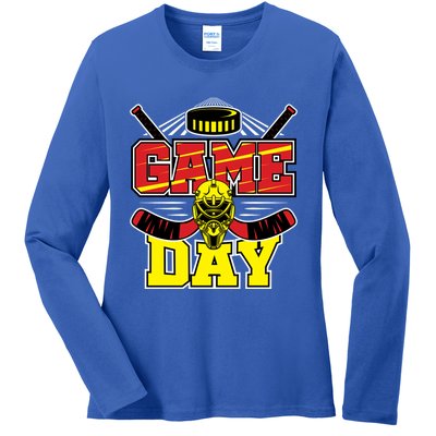 Game Day Hockey Season Supporter Ice Hockey Fans Gift Ladies Long Sleeve Shirt