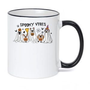 Ghost Dog Halloween Spooky Vibes 11oz Black Color Changing Mug