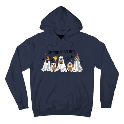 Ghost Dog Halloween Spooky Vibes Tall Hoodie