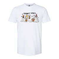 Ghost Dog Halloween Spooky Vibes Softstyle CVC T-Shirt