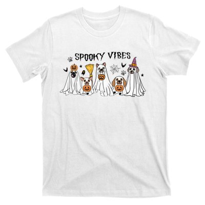 Ghost Dog Halloween Spooky Vibes T-Shirt