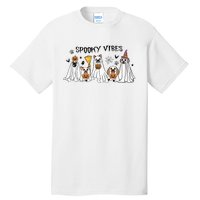 Ghost Dog Halloween Spooky Vibes Tall T-Shirt