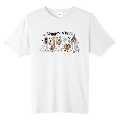 Ghost Dog Halloween Spooky Vibes Tall Fusion ChromaSoft Performance T-Shirt