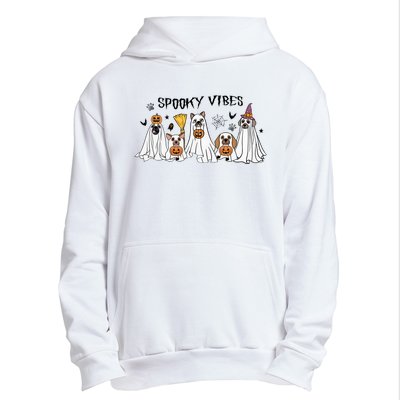 Ghost Dog Halloween Spooky Vibes Urban Pullover Hoodie