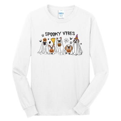 Ghost Dog Halloween Spooky Vibes Tall Long Sleeve T-Shirt