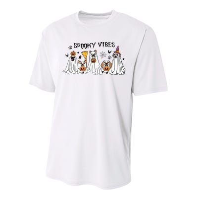 Ghost Dog Halloween Spooky Vibes Performance Sprint T-Shirt