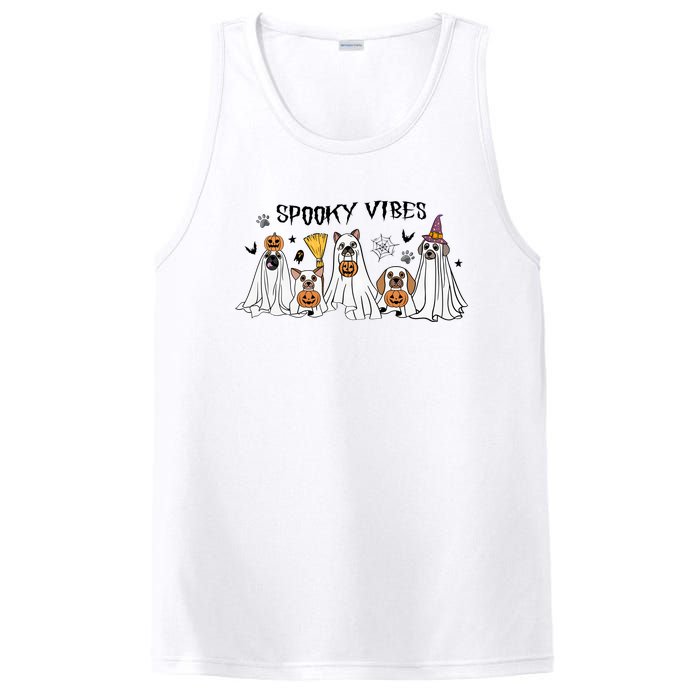 Ghost Dog Halloween Spooky Vibes PosiCharge Competitor Tank