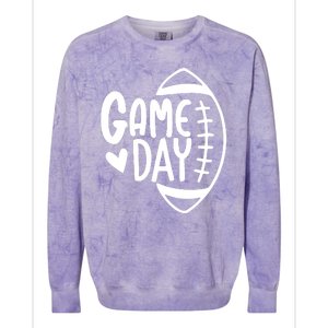 Game Day Heart Football Lover Colorblast Crewneck Sweatshirt