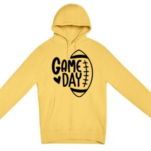 Game Day Heart Football Lover Premium Pullover Hoodie