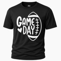 Game Day Heart Football Lover Cooling Performance Crew T-Shirt