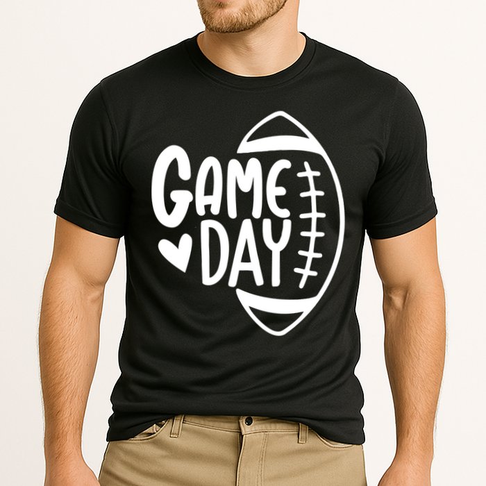 Game Day Heart Football Lover Cooling Performance Crew T-Shirt