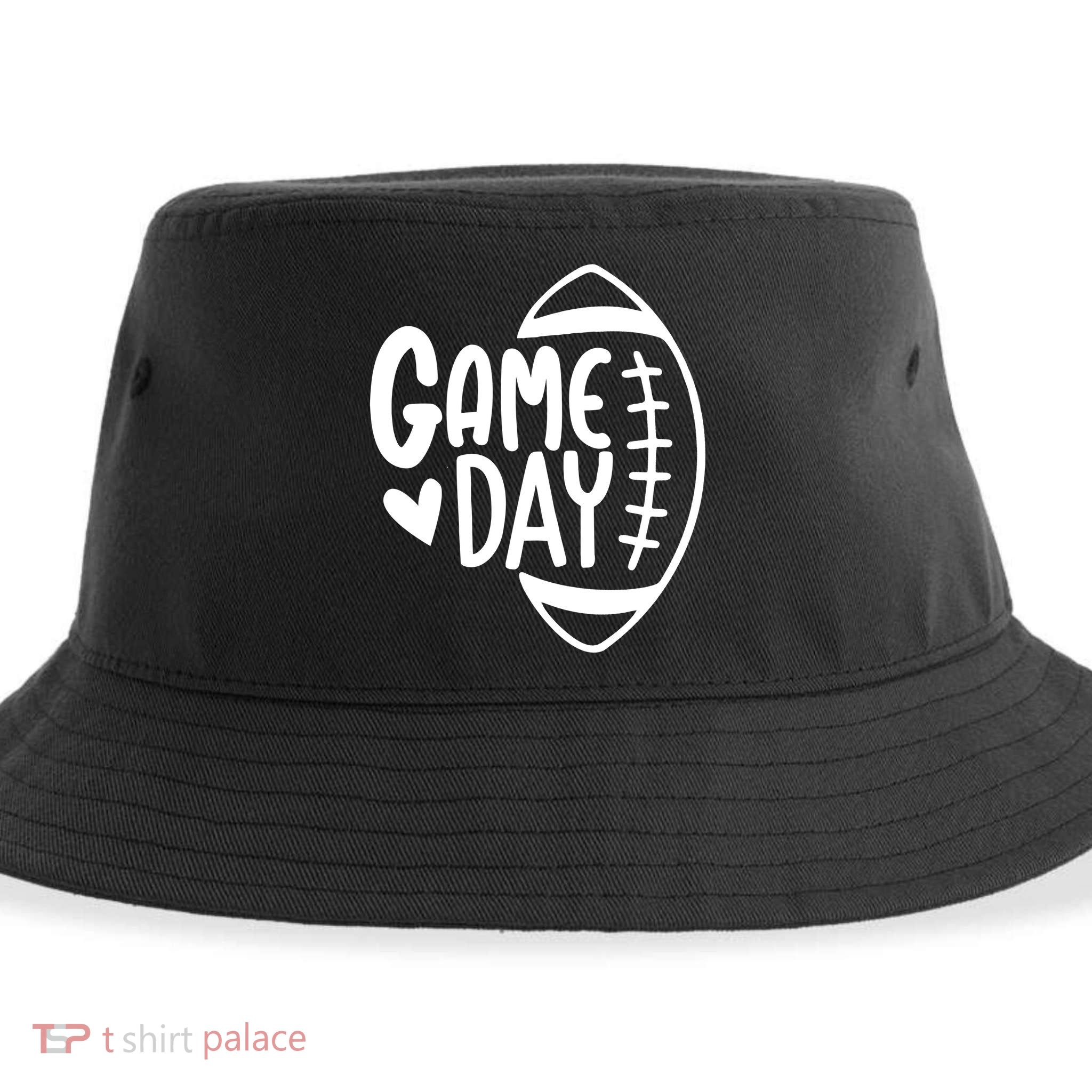 Game Day Heart Football Lover Sustainable Bucket Hat