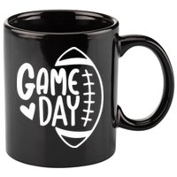Game Day Heart Football Lover 11oz C Handle Ceramic Mug