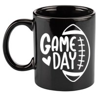 Game Day Heart Football Lover 11oz C Handle Ceramic Mug