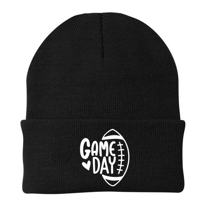 Game Day Heart Football Lover Beanie
