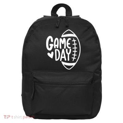 Game Day Heart Football Lover 16 in Basic Backpack