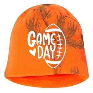 Game Day Heart Football Lover Kati - Camo Knit Beanie