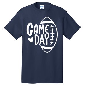 Game Day Heart Football Lover Tall T-Shirt