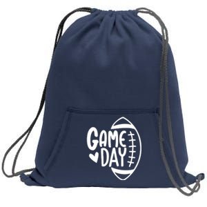 Game Day Heart Football Lover Sweatshirt Cinch Pack Bag