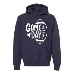 Game Day Heart Football Lover Premium Hoodie