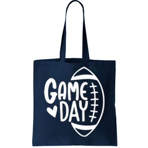 Game Day Heart Football Lover Tote Bag