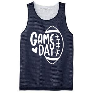 Game Day Heart Football Lover Mesh Reversible Basketball Jersey Tank