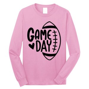 Game Day Heart Football Lover Long Sleeve Shirt