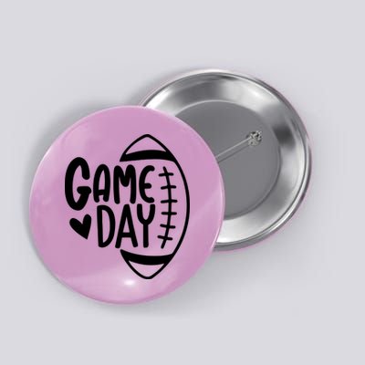 Game Day Heart Football Lover Button
