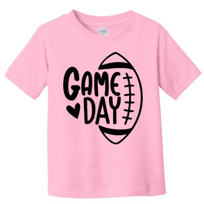 Game Day Heart Football Lover Toddler T-Shirt