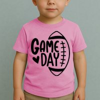 Game Day Heart Football Lover Toddler T-Shirt