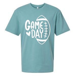 Game Day Heart Football Lover Sueded Cloud Jersey T-Shirt