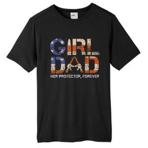 Girl Dad Her Protector Forever Funny Father Of Girls Fun Dad Tall Fusion ChromaSoft Performance T-Shirt