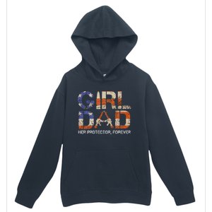 Girl Dad Her Protector Forever Funny Father Of Girls Fun Dad Urban Pullover Hoodie