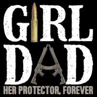 Girl Dad Her Protector Forever Funny Father of Girl Long Sleeve Shirt