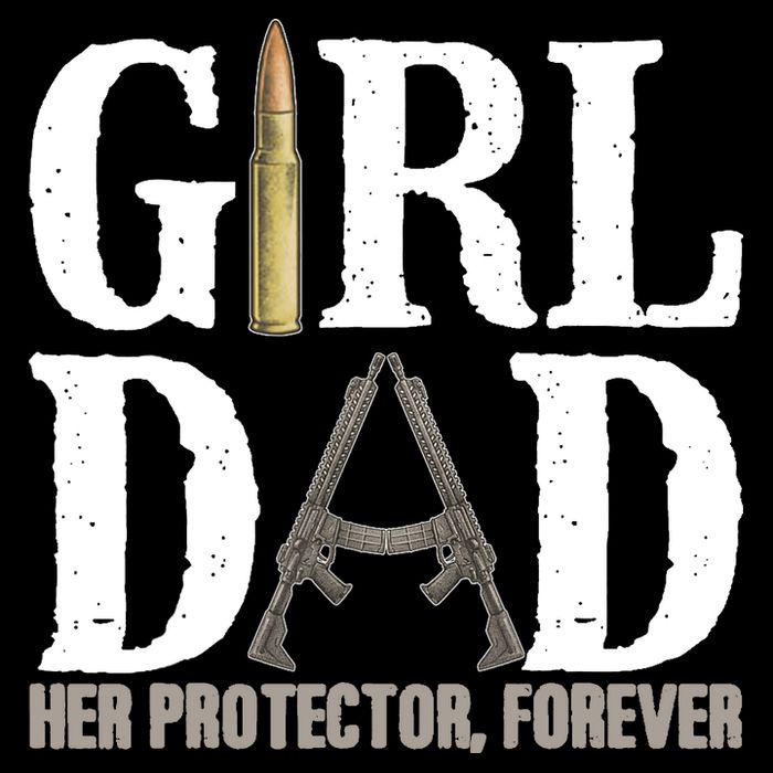 Girl Dad Her Protector Forever Funny Father of Girl Long Sleeve Shirt