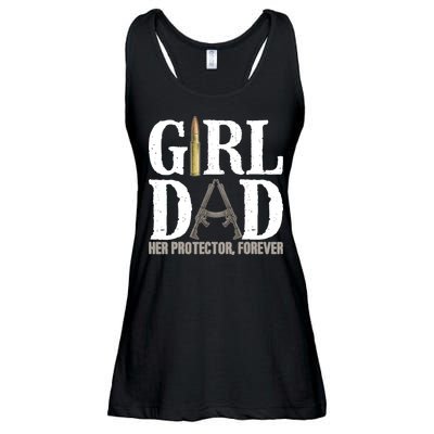Girl Dad Her Protector Forever Funny Father of Girl Ladies Essential Flowy Tank
