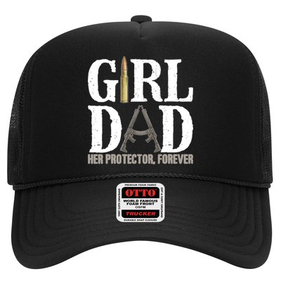 Girl Dad Her Protector Forever Funny Father of Girl Trucker Hat