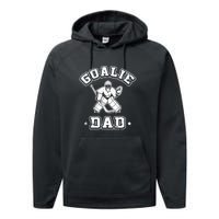 Goalie Dad Hockey Sports Father Ice Hockey Player Coach Fan Performance Fleece Hoodie