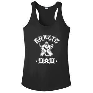 Goalie Dad Hockey Sports Father Ice Hockey Player Coach Fan Ladies PosiCharge Competitor Racerback Tank