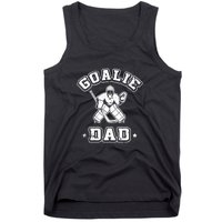 Goalie Dad Hockey Sports Father Ice Hockey Player Coach Fan Tank Top