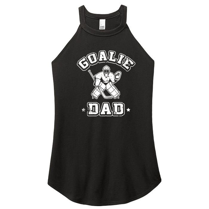 Goalie Dad Hockey Sports Father Ice Hockey Player Coach Fan Women's Perfect Tri Rocker Tank