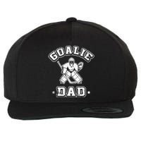 Goalie Dad Hockey Sports Father Ice Hockey Player Coach Fan Wool Snapback Cap