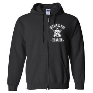 Goalie Dad Hockey Sports Father Ice Hockey Player Coach Fan Full Zip Hoodie