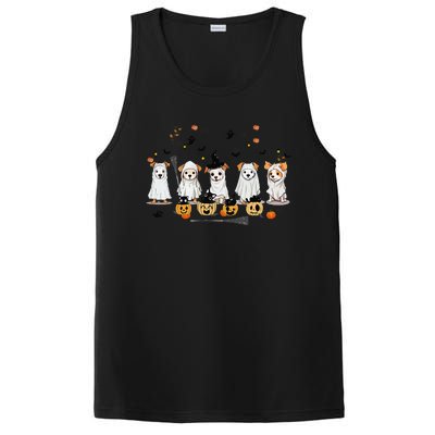 Ghost Dog Halloween Boo Ghost Lover Dog Owner Mom Dad PosiCharge Competitor Tank