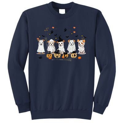 Ghost Dog Halloween Boo Ghost Lover Dog Owner Mom Dad Sweatshirt