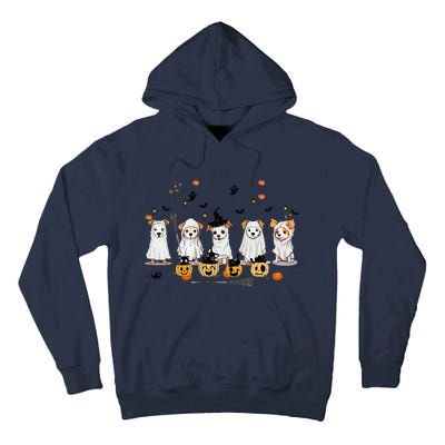 Ghost Dog Halloween Boo Ghost Lover Dog Owner Mom Dad Tall Hoodie