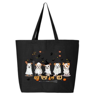 Ghost Dog Halloween Boo Ghost Lover Dog Owner Mom Dad 25L Jumbo Tote