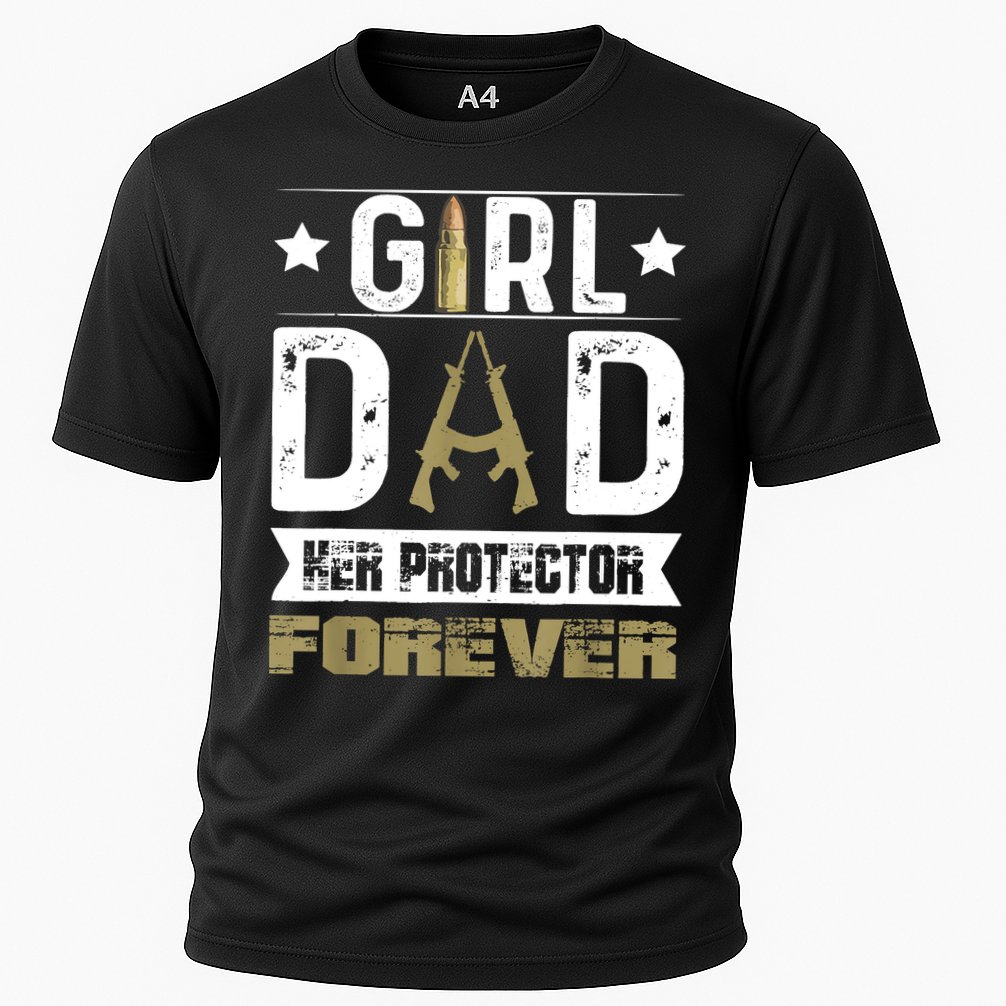 Girl Dad Her Protector Forever Father Day Cooling Performance Crew T-Shirt