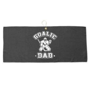 Goalie Dad Hockey Sports Father Ice Hockey Player Coach Fan Cool Gift Large Microfiber Waffle Golf Towel