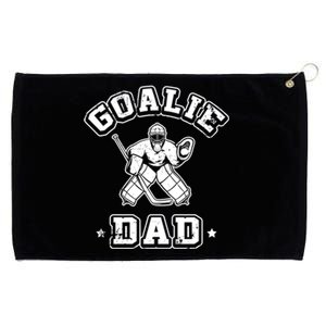 Goalie Dad Hockey Sports Father Ice Hockey Player Coach Fan Cool Gift Grommeted Golf Towel